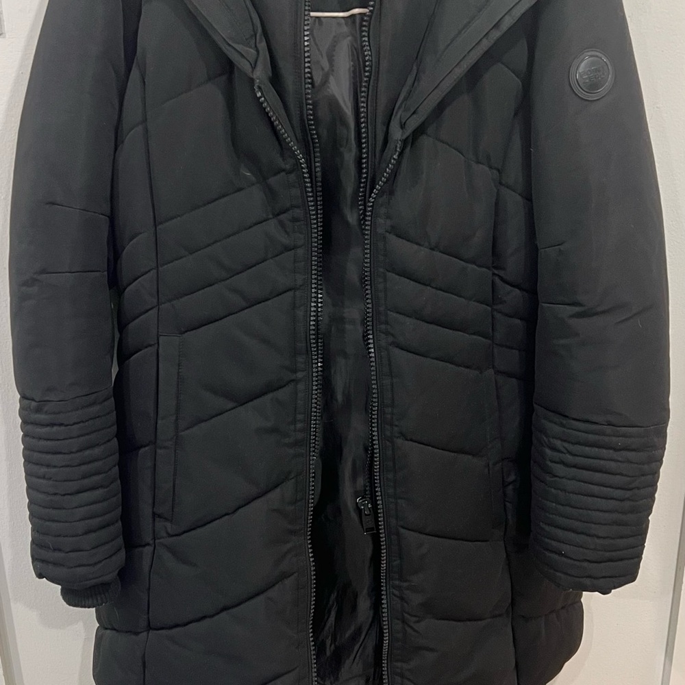 Black Quilted Winter Coat